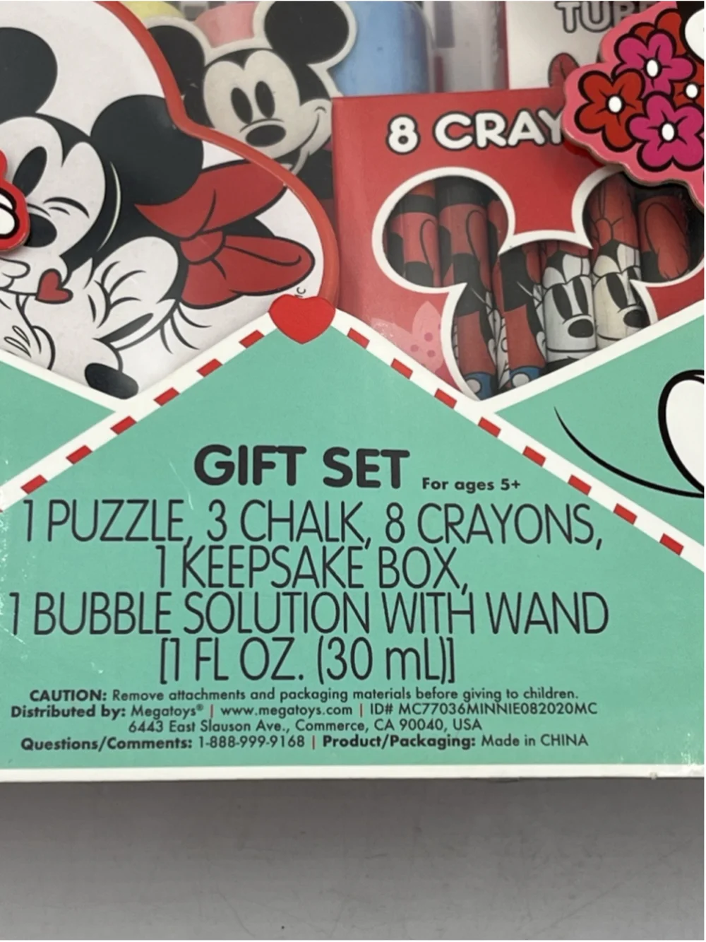Disney Minnie & Mickey Valentine's Day Box Gift Set Puzzle Crayons New in BOX